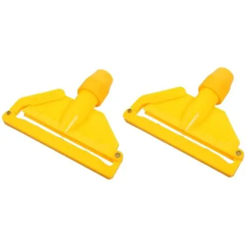 Produktbild: KOMBIUDA 2st Moppkopf-Clip Mop Und Eimer Flacher Mopp Power-mopp Mops Für Die Bodenreinigung Sprühmopps Für Die Bodenreinigung Bodenwischerklemme Abnehmbarer Moppstiel Abs Yellow Plastik