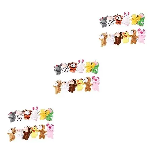 Produktbild: KOMBIUDA 36 STK Fingerpuppe Handpuppen Spielzeug Für Kleinkinder Plüsch Tiere Spielzeug Pinata-füller Zwillingskinderwagen Für Neugeborene Kleinkindspielzeug Geschichte Marionetten Stoff