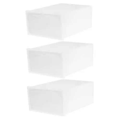 Produktbild: KOMBIUDA 3stücke Transparente Schuhboxen Stapelbar Schuhbehälter Schuhaufbewahrungsbox Mit Deckel Schuhboxen Zur Aufbewahrung Organizer Für Schränke Lagerung Boxen Für Schuhe