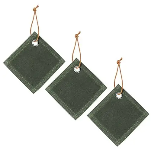 Produktbild: KOMBIUDA Robustes Canvas-Untersetzer-Set für Tassen 3 Stück hitzebeständig rutschfeste Matten für Küche und Camping