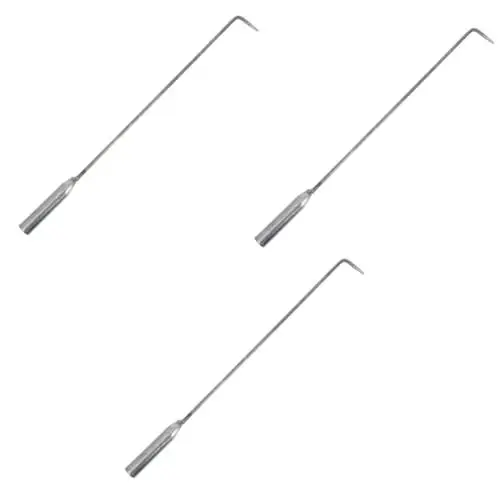 Produktbild: KOMBIUDA 3stücke Metal Fire Pit Poker Robuster Schürhaken Für Innen Und Außenbereiche Für Kamin Und Grill Aus Langlebigem Eisen Ergonomischer Griff Und Sicher