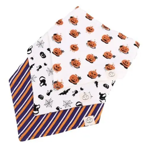 Produktbild: KOMBIUDA 3st Halloween Speichel Handtuch Baumwolle Lätzchen Essen Lätzchen Zum Füttern Von Babys -beißlätzchen Bio-bandana-lätzchen Babykopf Dribbel-lätzchen Kopftuch Mädchen Schal