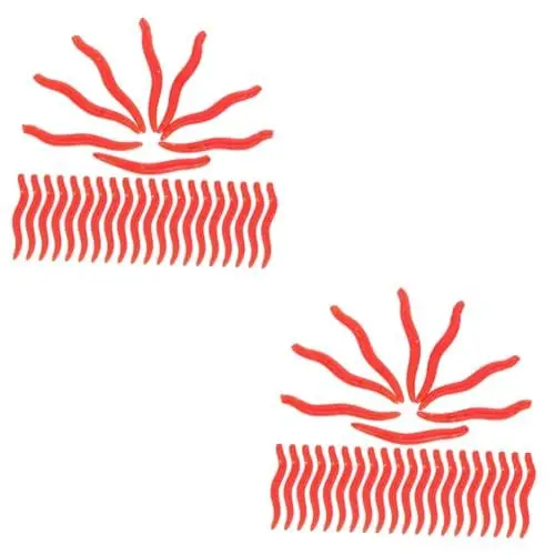 Produktbild: KOMBIUDA 2sets Angelwürmer Realistische Kunstköder Rote Köder Ihr Fang in Süßwasser Und 200 Stücke * 2