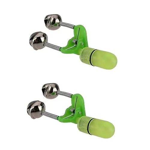 Produktbild: KOMBIUDA 40 STK Fischerglocken led blitzlichter engelsleuchten angelzubehör Fishing Accessories Angeln zubehör Angler ausrüstung Angel ausrüstung anglerzubehör Angel Bissanzeiger Green
