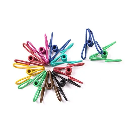 Produktbild: KOMBIUDA Mehrzweck-Utility-Clips 40 Stück Wäscheklammern Aus Stahldraht PVC-Beschichtung Zum Trocknen Von Hängenden Handtüchern Zufällige Farbe