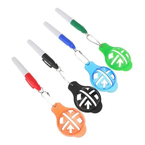 Produktbild: KOMBIUDA Golf Marker Schablone Ausrichtung Markierungswerkzeug 4er-Pack Golf Marker Pen Einfach Anzuwenden Ihr Spiel