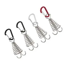 Produktbild: KOMBIUDA 4 Stück Zeltschnalle Entsprungen Zelte Haken Zeltdeck-befestigungsschnalle Zeltwindseilschnalle Campingzeltdeckschnalle Rostfreier Stahl