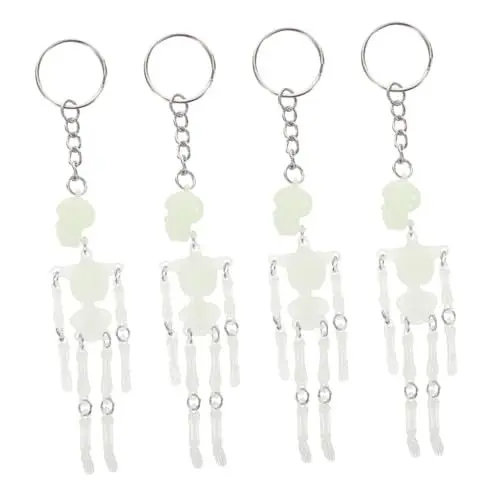 Produktbild: KOMBIUDA Schlüsselanhänger-set 4-teilig Leuchtend Im Dunkeln Schlüsselanhängerhaken Modisch Halloween