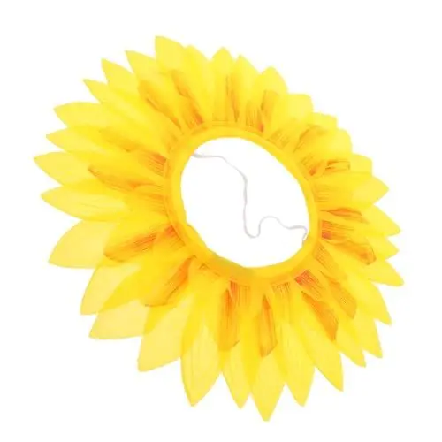 Produktbild: KOMBIUDA 5St Sonnenblumenkopfbedeckung halloween costume halloween kleidung Kopfbedeckung Hut Sonnenblumen-Performance-Kostüm Blumenkostüm für Kinder Halloween-Hut Seidentuch Yellow
