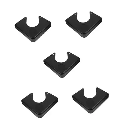 Produktbild: KOMBIUDA 5st Billardtisch Mit Verchromten Ecken Tisch-Snooker-Spiel Billardtisch Filz Billardtisch Im Freien Billard- Einziehbarer Pool-Bridge-Queue-Stick Billard Zubehör Black Abs