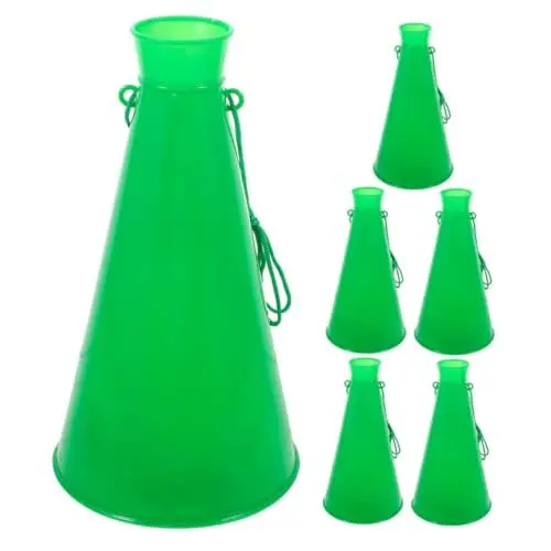 Produktbild: KOMBIUDA 6St jubelndes Horn Megaphone jubeln Party-Horn- Sport jubelt Hörner Festival zubehör fußballparty Fußball Horn Trompetenspielzeug aus Kunststoff Plastik Green