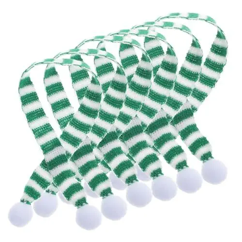 Produktbild: KOMBIUDA 6er Weihnachts-weinflaschenschals Weinflaschen-deko Mini-strickschals Für Diy-gestaltung