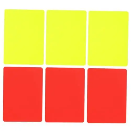 Produktbild: KOMBIUDA 6-teiliges Satz Aus Strapazierfähigem PVC-Material Mit Gelben Und Roten Schiedsrichterkarten Für Fußball- Basketball Und Andere Sportveranstaltungen