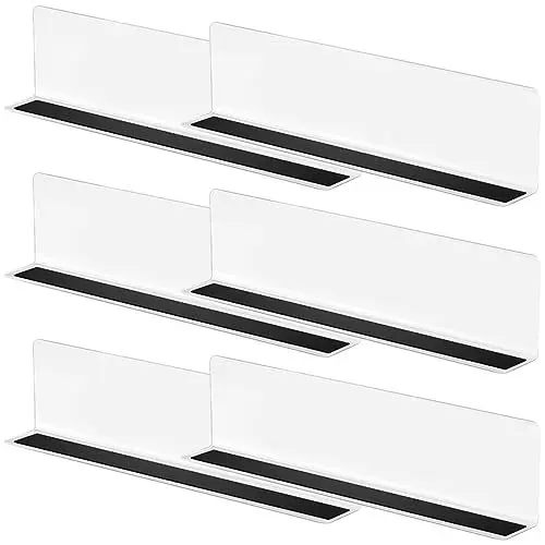 Produktbild: KOMBIUDA 6st Regalteiler Schrankregaltrenner Regalschindeln Schrank Regale Transparenter Schrankteiler Trennwände Für Schrankregale Magnetstreifen Ware Kleiderschrank
