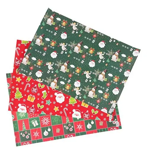Produktbild: KOMBIUDA 3er-set Langlebige Papierrollen Festliches Weihnachtsgeschenkpapier Für Besondere Anlässe 3 Rollen X 3