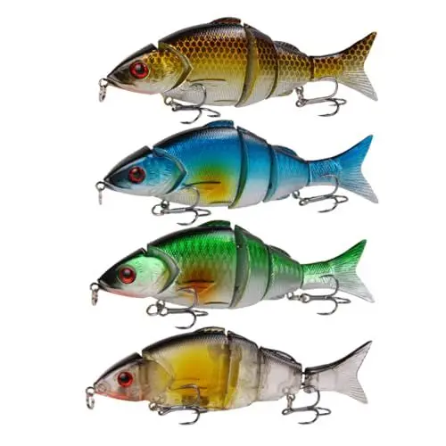 Produktbild: KOMBIUDA 4 Stück 12,5 cm 21 G Kunststoff-angelköder in Fischform Langlebiger Köderhaken Für Angelfreunde
