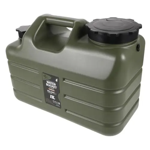 Produktbild: KOMBIUDA Auto-Eimer Camping Wassereimer Getränkekrug Camping Wasserbehälter Outdoor Wassercontainer Camping mit Wasserspeicher Wasserkrug mit Ausguss Sport Dark Green Wiederverwendbar