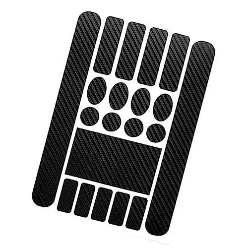 Produktbild: KOMBIUDA Fahrrad Rahmen Carbon Fiber Kettenstrebe Aufkleber Vinyl Protector Set Schwarz für Ihre