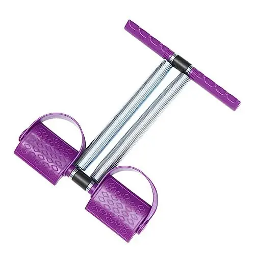 Produktbild: KOMBIUDA Dehnungsbrett elastisches Seil Fitness Geräte für Bauchmuskeltraining Beintrainer sit-up Outdoor fitnessgeräte Outdoor Fitness Equipment Beinzugpedal Zugseil aus Stahl Violett