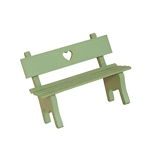 Produktbild: KOMBIUDA Miniatur-holzbank Garten Deko Veranda Stuhl Figur Miniatur Gartensitzbank Holzbank Outdoor Klein Deko Gartenbank Für Heim Und Bücherschrank