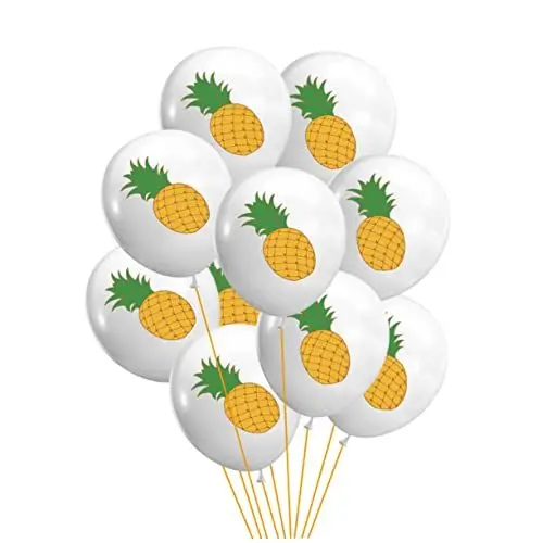 Produktbild: KOMBIUDA Flamingo Ananas Schildkrötenblatt Folienballons 2 Grüne Kugeln 2 Rosa Kugeln 2 Rosa Grüne Paillettenkugeln