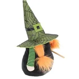 Produktbild: KOMBIUDA Halloween-Puppe Halloween-Zwerge-Figuren Dekorative Hexenpuppe Entzückendes Hexendekor Plüschzwerg Schöne Hexenfigur Verschleißfestes Hexendekor Hexenzwerge Gesichtslos Vlies