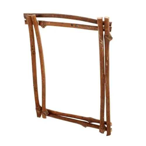 Produktbild: KOMBIUDA Hochzeitsbogenrahmen Creative Frame haustür deko bastel Material eingangstür deko Hochzeitsbogen Holz Mini-Holzkranzrahmen Kleiner Kranz unvollendeter Mini-Bogenrahmen hölzern