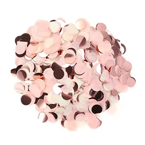 Produktbild: KOMBIUDA Stern-Konfetti für Hochzeit 2 5 cm runde Punkte 6000 Stück glitzerndes Papier-Konfetti zarte Form kein Glitzerabfall