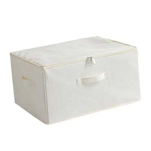 Produktbild: KOMBIUDA Faltbare Aufbewahrungsbox Mit Deckel Organizer Kasten Aus Stoff Zusammenklappbarer Behälter Für Kleidung Und Gegenstände
