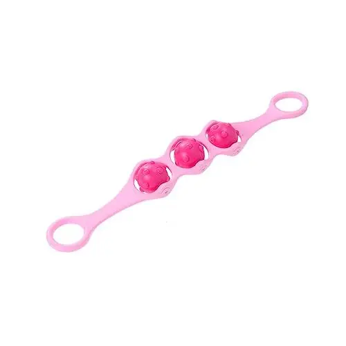 Produktbild: KOMBIUDA Drei Rollen Für Nacken Beine Und Füße 35 Cm Manuelles Massagegerät Zur Muskelentspannung (ergonomischer Griff)