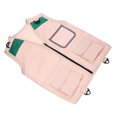 Produktbild: KOMBIUDA Outdoor-Abenteuerweste Kinder Entdeckerweste Kinder Campingweste Cargoweste und Hut Dschungel-Partyweste Tanktops Kinderkleidung Erkundungsweste Angeln Stoff