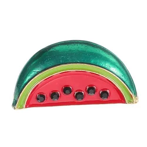 Produktbild: KOMBIUDA Retro Wassermelonen Brosche aus Legierung Modischer Schmuck mit Einzigartigem Design für Frauen Stilvolle Anstecknadel im Wassermelonen Design für Jacken Kleider und Schals