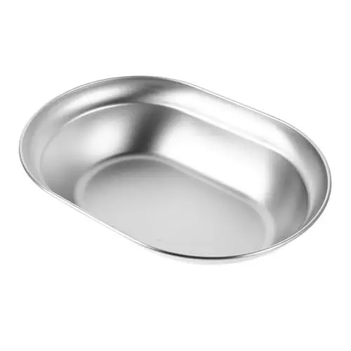 Produktbild: KOMBIUDA Geschirr Camping Cookware Picknick-tablett Pastateller Edelstahl Camping-kochgeschirr Suppenteller Draußen Camping-utensilien-Set Picknick-Teller Küchen-Teller