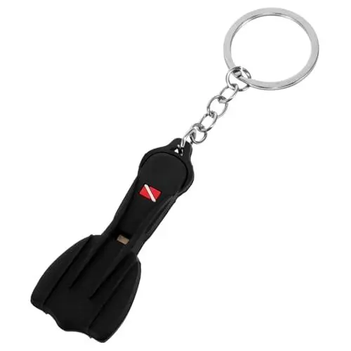 Produktbild: KOMBIUDA Taucherschlüssel Silikon Kleiner Schlüsselanhänger Flipper Design Taschenanhänger Einzigartig Für Taucher