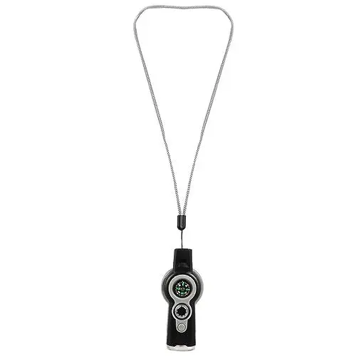 Produktbild: KOMBIUDA Überlebenspfeife Mit Thermometer Und Kompass Outdoor-notfallwerkzeug Tragbar Für Camping Wandern Angeln Jagen Und Rettungssituationen
