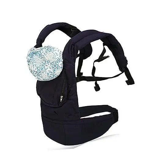 Produktbild: KOMBIUDA Multi-funktionale Verstellbare Baumwoll-babytrage Mit Kapuze Bequeme Sling-trage Für Neugeborene Und Kleinkinder Rückentrage Und Hüftsitz Dunkelblau