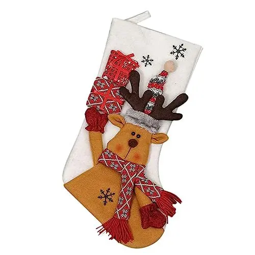 Produktbild: KOMBIUDA Weihnachtssocken Weihnachtstasche Weihnachtsbaumschmuck Kaminornament Dekorativ Weihnachtsstrumpf Weihnachtsmannstrümpfe Schneemannstrümpfe Weihnachtsbaumanhänger