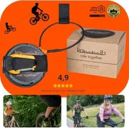 Produktbild: kommit Bike Fahrrad Zugsystem Fuer Kinder und Erwachsene. Sekundenschnelle Montage. Abschleppseil Fahrrad, E-Bike, Mountainbike, E-MTB und Joggen