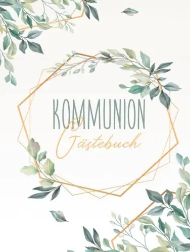 Produktbild: Kommunion Gästebuch für Mädchen und Jungs: schlichtes Erinnerungsalbum mit Platz für Fotos und gute Wünsche