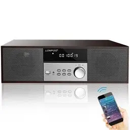 Produktbild: Kompaktanlagen Micro HiFi-System, CD-Stereoanlage 40W RMS Musikanlage mit CD-Player, UKW Radio, Bluetooth, AUX-IN, Kopfhörer Ausgang, DSP-Tech, Klänge löschen& Satter Bass Ton