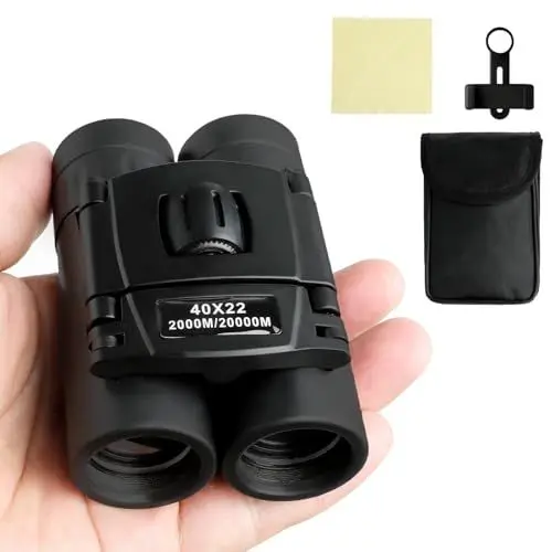 Produktbild: Kompaktes Mini Fernglas 8X HD Mit Smartphone-Adapter - Faltbares Teleskop Für Erwachsene, Kinder, Vogelbeobachtung, Opernkonzert, Reisen, Wandern, Outdoor Landschaft