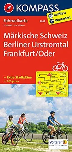 Produktbild: KOMPASS Fahrradkarte 3039 Märkische Schweiz - Berliner Urstromtal - Frankfurt/Oder 1:70.000: reiß- und wetterfest