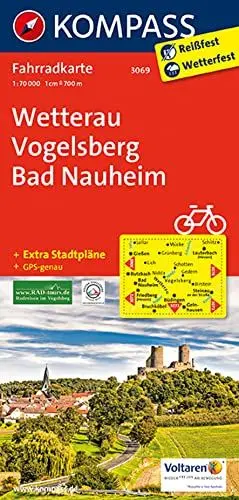 Produktbild: KOMPASS Fahrradkarte 3069 Wetterau, Vogelsberg, Bad Nauheim 1:70.000: GPS-genau