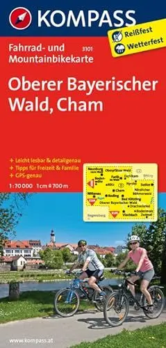 Produktbild: KOMPASS Fahrradkarte 3101 Oberer Bayerischer Wald - Cham 1:70.000: reiß- und wetterfest