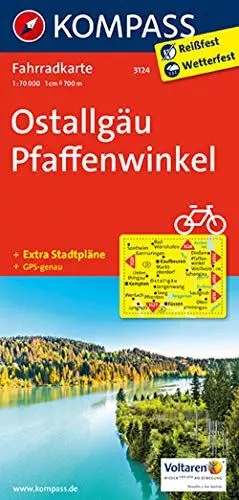Produktbild: KOMPASS Fahrradkarte Ostallgäu - Pfaffenwinkel: Fahrradkarte. GPS-genau. 1:70000 (KOMPASS-Fahrradkarten Deutschland, Band 3124)