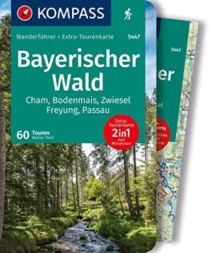 Produktbild: KOMPASS Wanderführer Bayerischer Wald, Cham, Bodenmais, Zwiesel, Freyung, Passau, 60 Touren mit Extra-Tourenkarte: GPS-Daten zum Download
