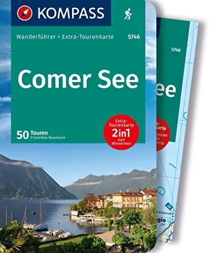 Produktbild: KOMPASS Wanderführer Comer See, 50 Touren mit Extra-Tourenkarte: GPS-Daten zum Download