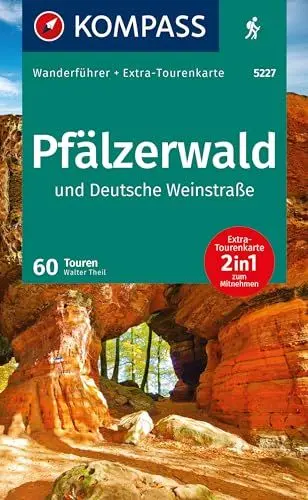 Produktbild: KOMPASS Wanderführer Pfälzerwald und Deutsche Weinstraße, 60 Touren mit Extra-Tourenkarte: GPS-Daten zum Download