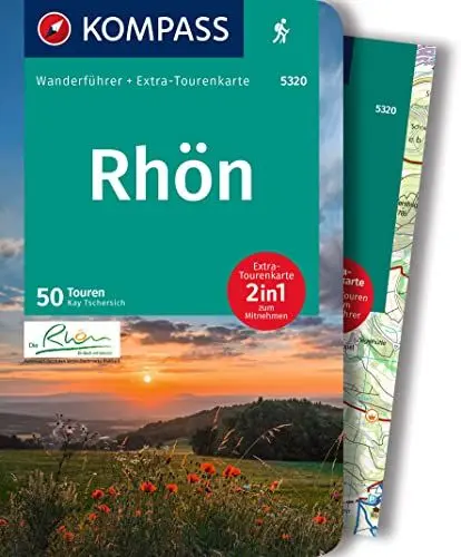 Produktbild: KOMPASS Wanderführer Rhön, 50 Touren mit Extra-Tourenkarte: GPS-Daten zum Download
