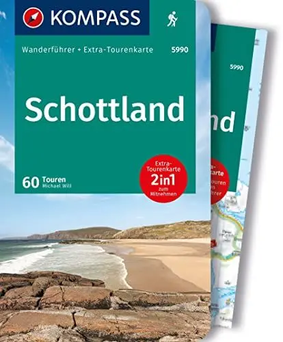 Produktbild: KOMPASS Wanderführer Schottland, Wanderungen an den Küsten und in den Highlands, 60 Touren mit Extra-Tourenkarte: GPS-Daten zum Download